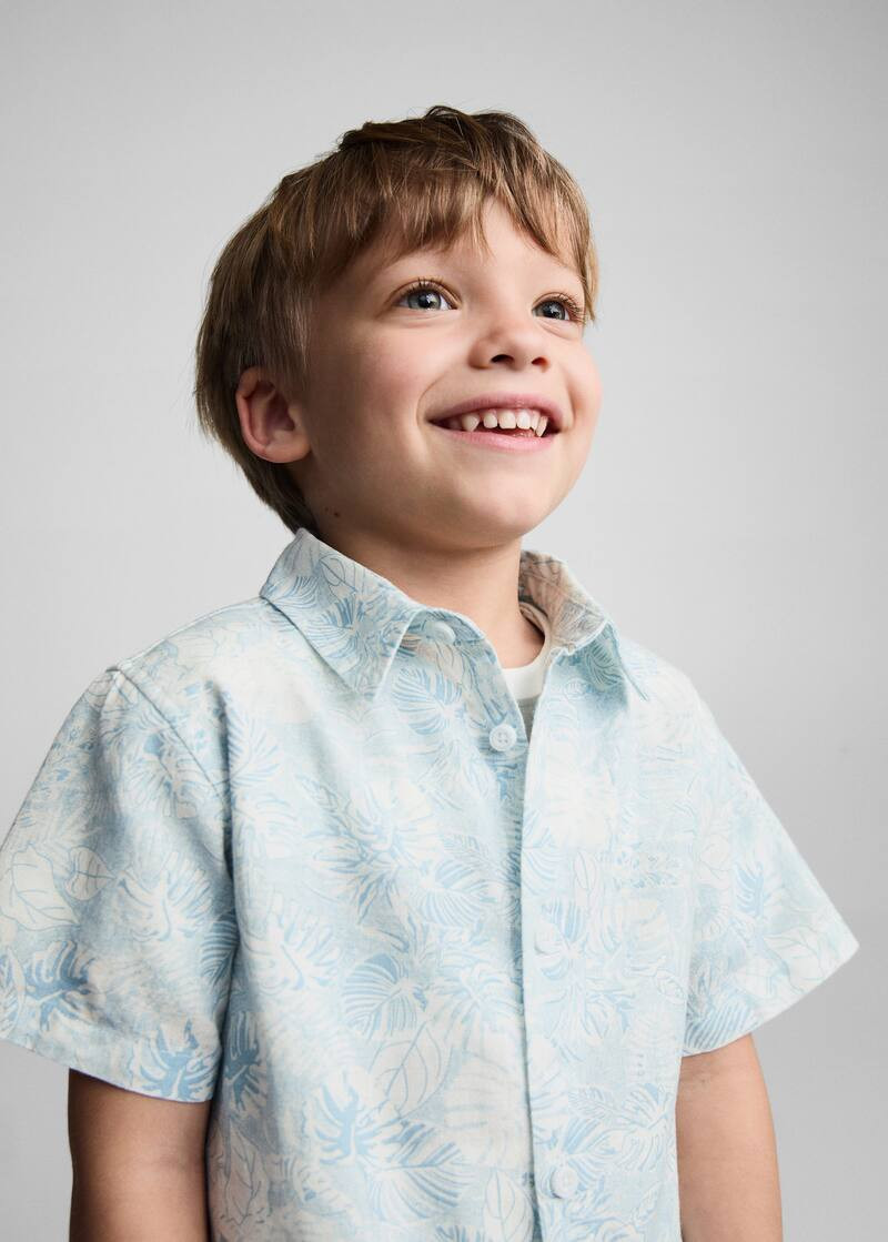 Printed short-sleeved shirt -  Teenage girl | Mango Teen USA | MANGO (US)