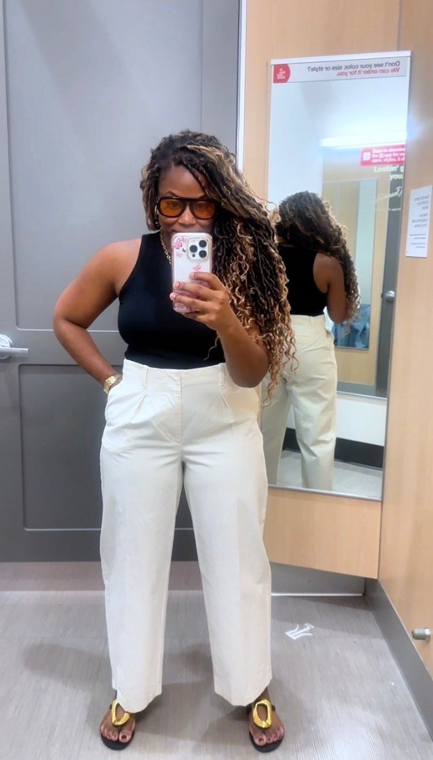 Love these awesome pants by Kbb @Target ! I paired it with this tank is under $10 from target and my favorite black sandals and sunglasses from Amazon.