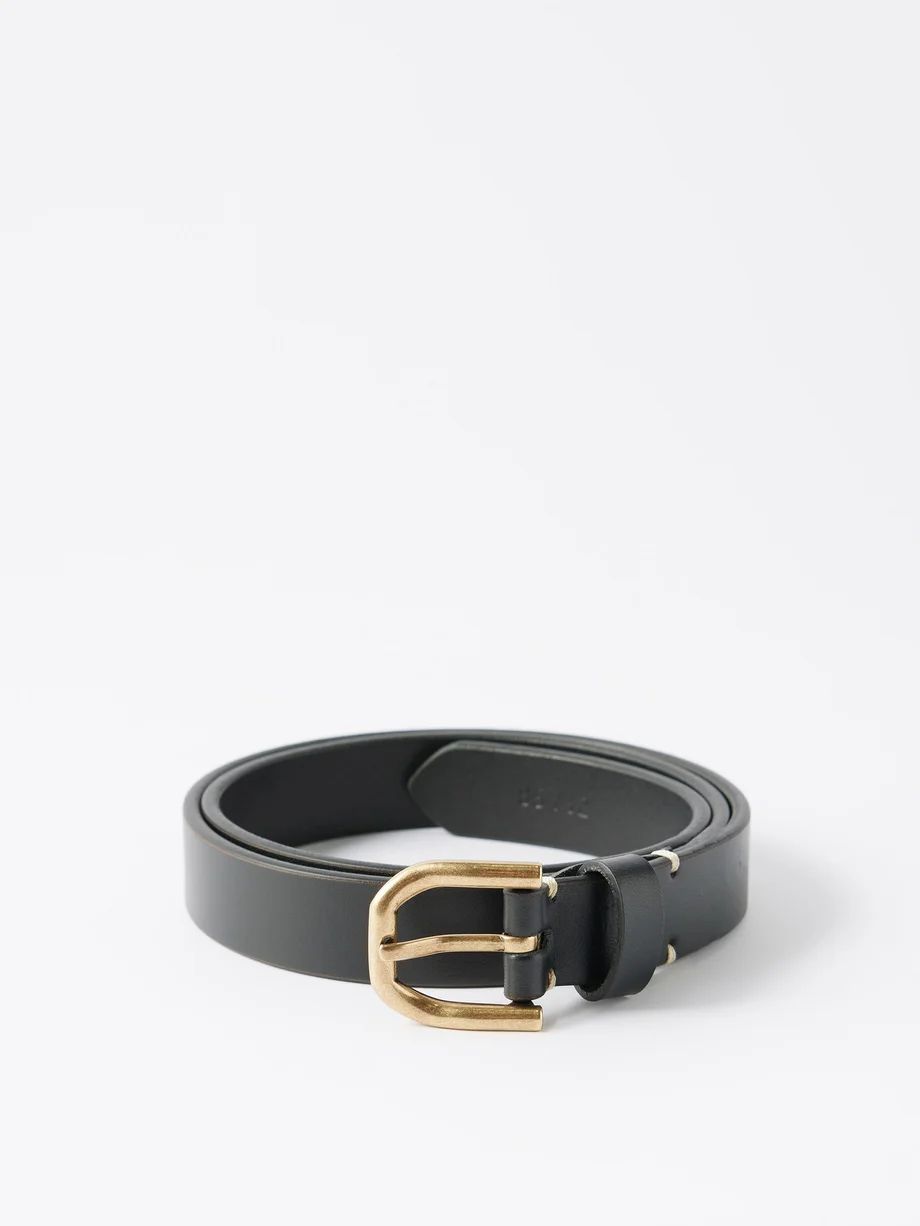 Slim bridle-leather belt | Matches (UK)