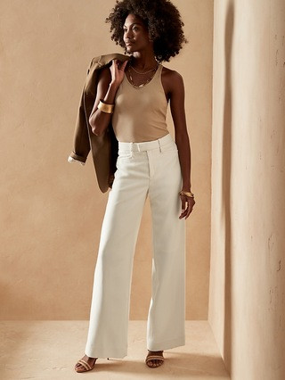 Wide-Leg Italian Wool Pant | Banana Republic (US)