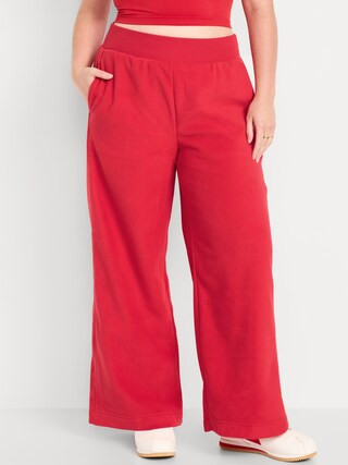 Extra High-Waisted Microfleece Wide-Leg Sweatpants | Old Navy (US)