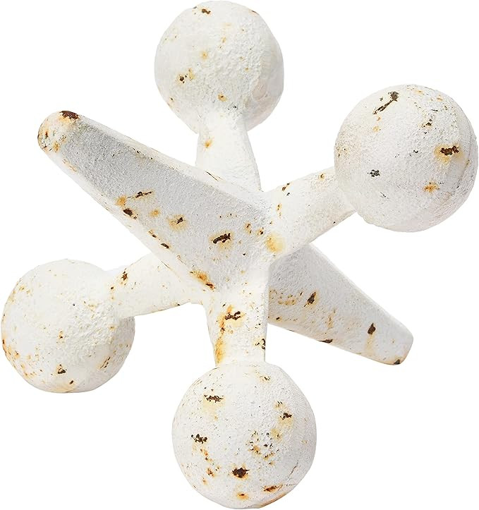 Creative Co-Op Cast Iron Jack Accent, White + Free Shipping | Amazon (US)