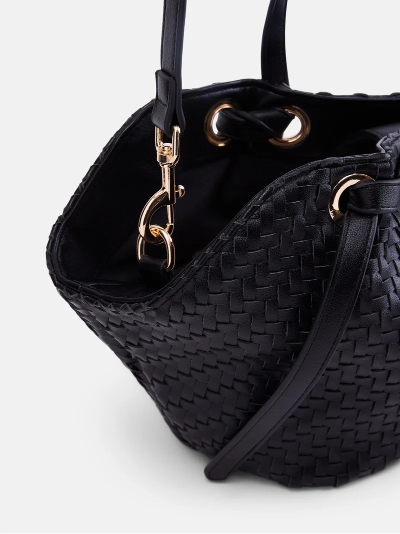 Scenario Women's Mini Clam Tote, Black | Walmart (US)