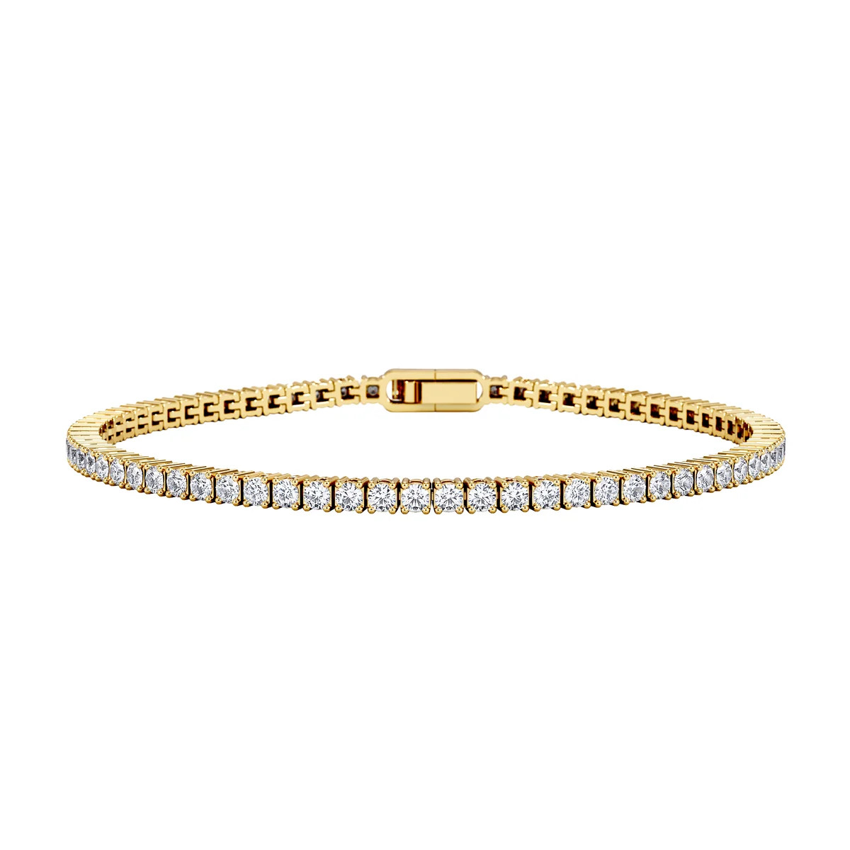 Lab Diamond Tennis Bracelet 3.00ct in 18K Gold Vermeil | The Diamond Store