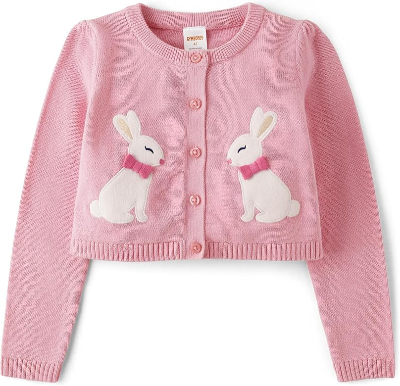 Gymboree Girls' and Toddler Long Sleeve Cardigan Button Up Sweater | Amazon (US)