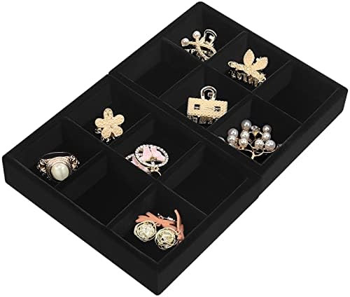 DesignSter Small Jewelry Tray-Ring Organizer 2PCS Premium Velvet Rings Earrings Display Tray Stor... | Amazon (US)