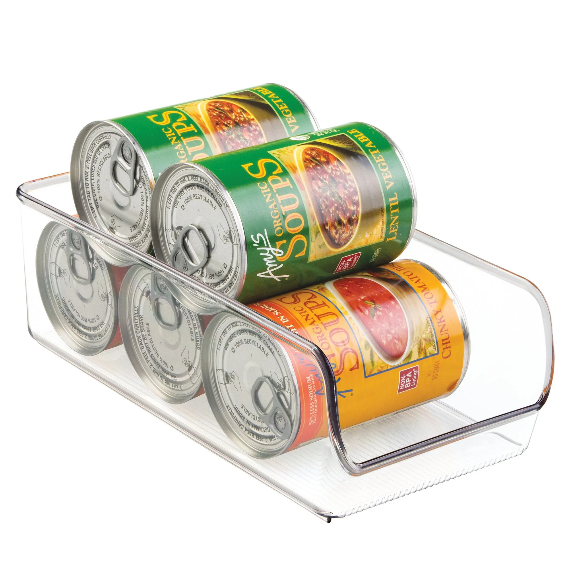 InterDesign Linus Refrigerator and Freezer Storage Organizer Bins for Kitchen, Clear | Walmart (US)