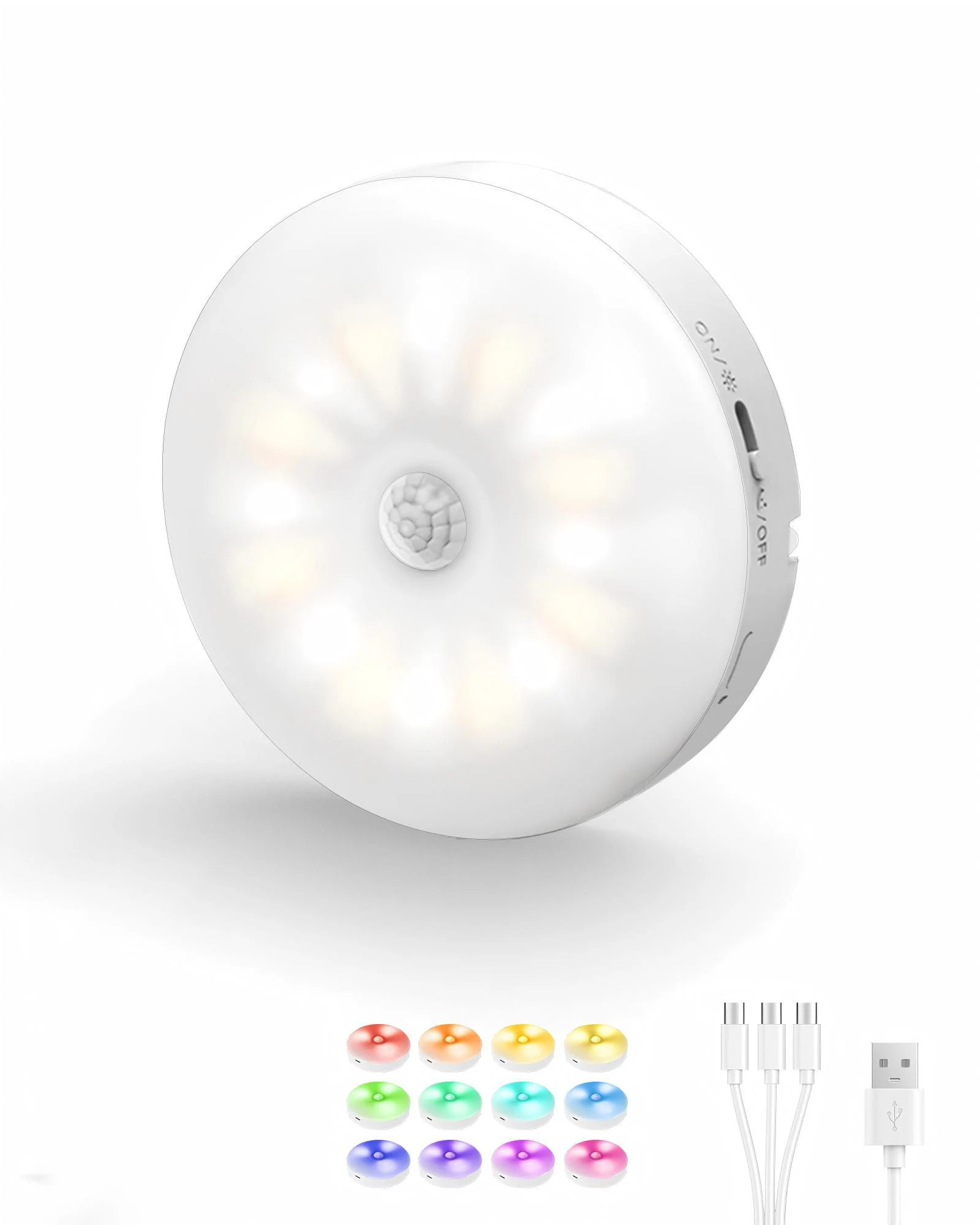 EZVALO Motion Sensor Puck Lights Adjustable Under Cabinet Light Control 1 Pack | EZL2415A-1-WH | Lowe's