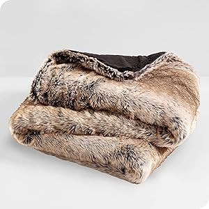 Bare Home Faux Fur Blanket - Ultra-Soft Luxurious - Cozy Warm Blanket for Couch, Sofa, Chair, Bed... | Amazon (US)