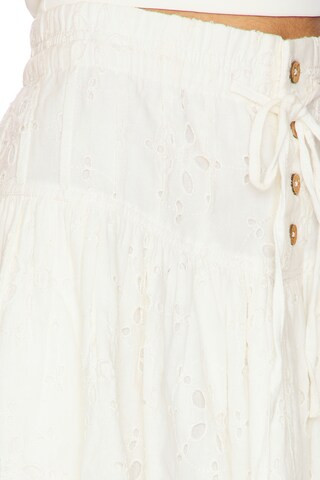 Roselle Eyelet Mini Skirt in Ivory | Revolve Clothing (Global)