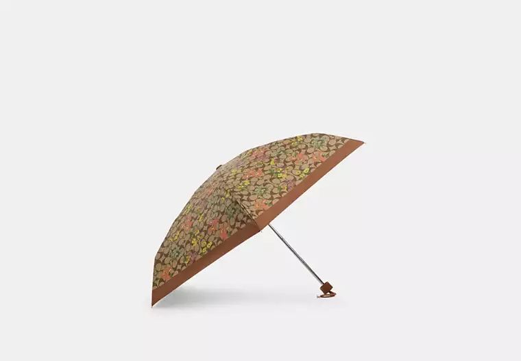 Mini Umbrella In Signature Floral Print | Coach Outlet US