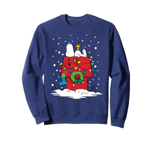 Peanuts Snoopy and Woodstock Stocking Sweatshirt Sweatshirt | Amazon (US)