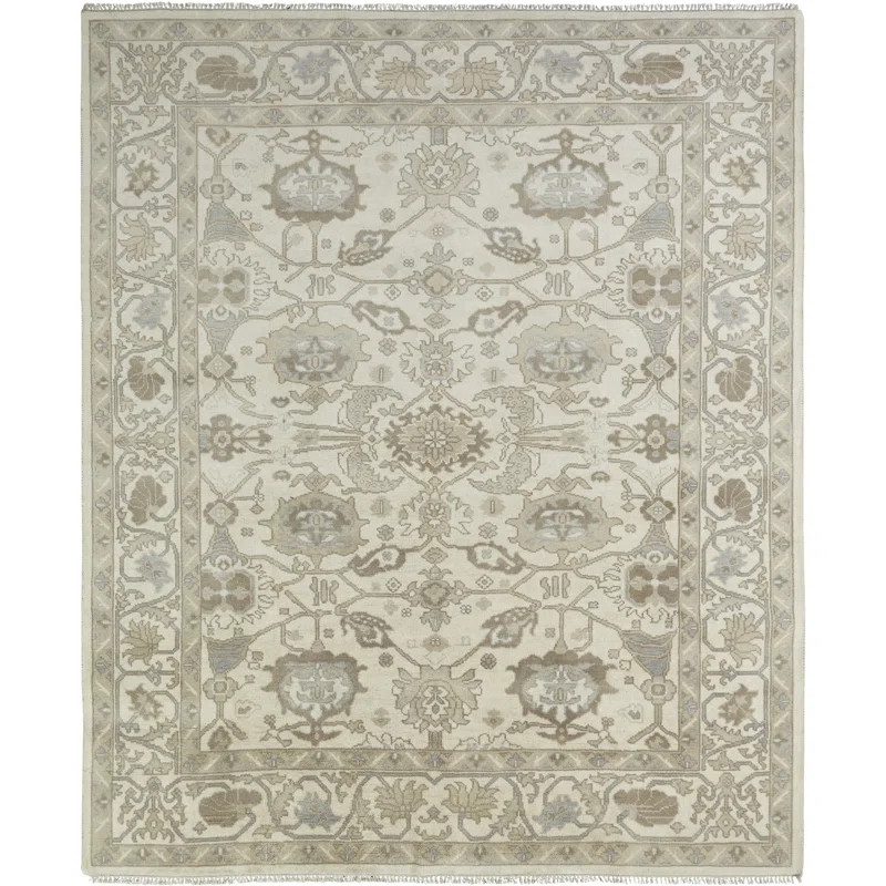 Darby Home Co Leah Oriental Hand Knotted Wool Ivory Area Rug & Reviews | Wayfair | Wayfair North America