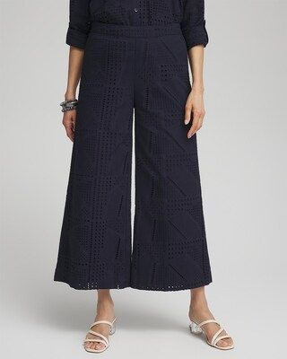 Geo Eyelet Soft Cropped Pants | Chico's