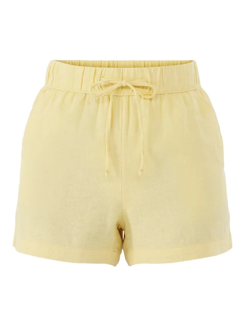 Time and Tru Women's Linen Blend Pull On Shorts, 3.5" Inseam, Sizes XS-XXXL | Walmart (US)