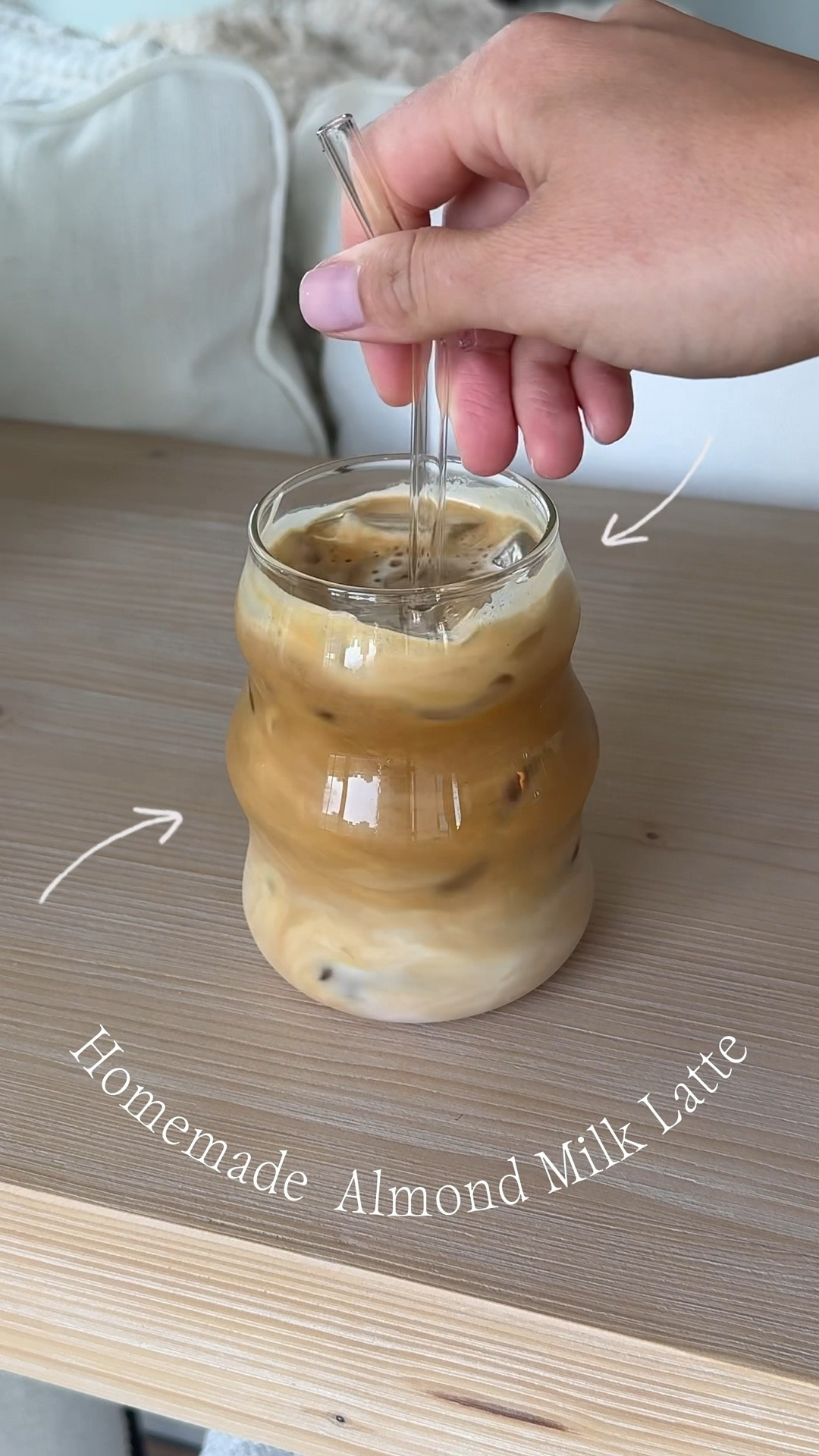 Homemade Almond Milk latte in the cutest glass from Amazon 🤩 #amazonkitchen #cutecups 

#LTKautumn #LTKHome