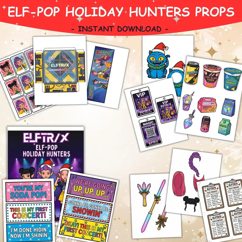 Printable Elf Concert Scene Props, K-pop Elf Accessories Kit, DIY Christmas Doll Stage Backdrop, ... | Etsy (US)