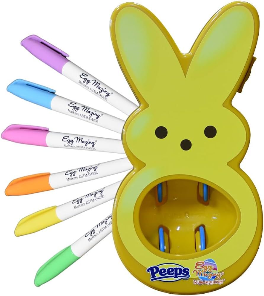 The Eggmazing Easter Egg Decorator - Peeps Bunny - Arts and Craft Set Includes 6 Colorful Markers... | Amazon (US)