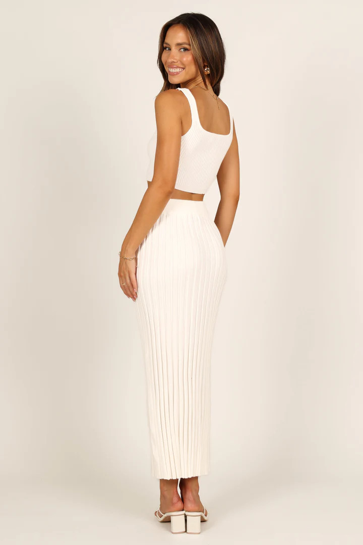 Quinn Rib Knit Set - White | Petal & Pup (US)