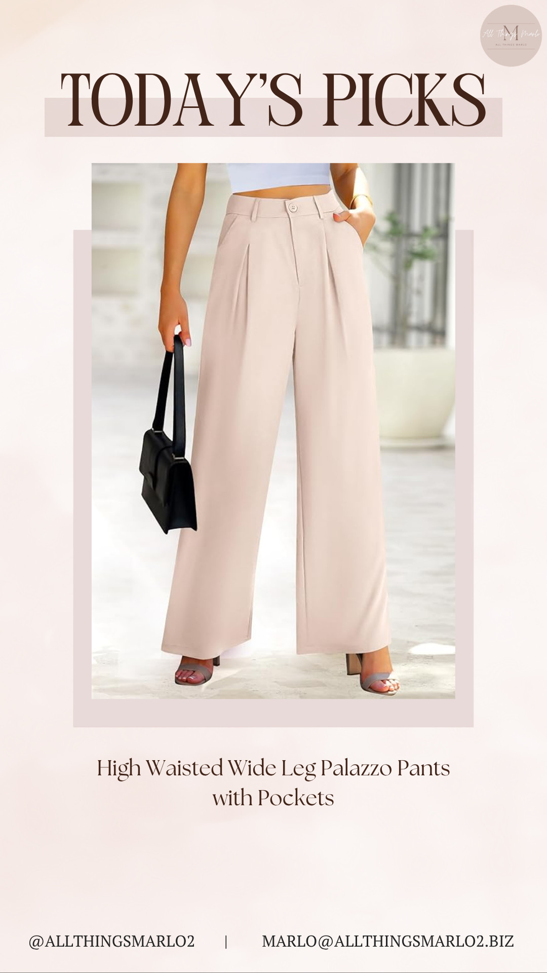High Waisted Wide Leg Palazzo Pants with Pockets 

 #LTKSeasonal #LTKWorkwear #LTKTravel