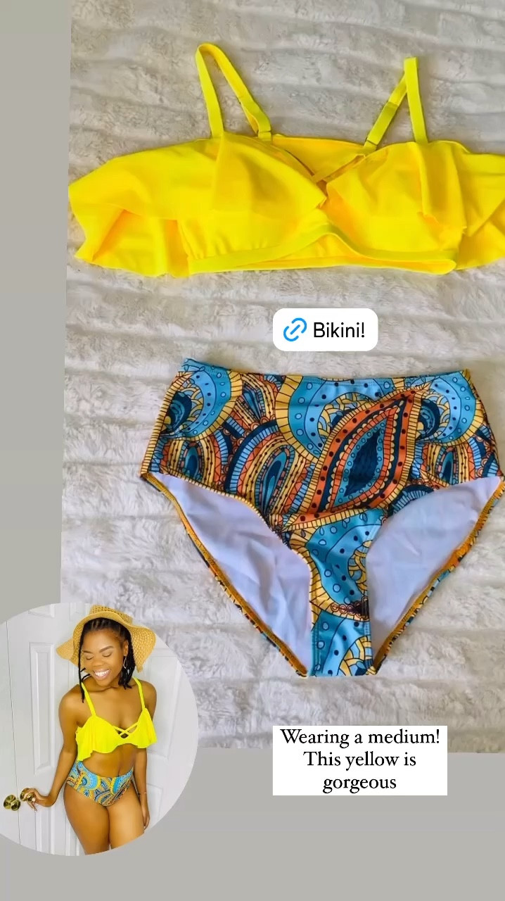  Ruffle Yellow Paisley Print Mid Waisted Bikini Set 💛

#LTKStyleTip #LTKSwim #LTKFindsUnder50