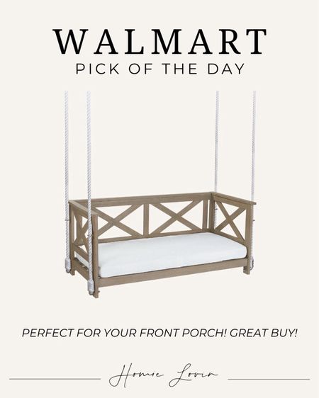 Walmart Pick of the Day! Perfect for your front porch!

Furniture, outdoor furniture, swing bench, porch swing, bench #furniture #outdoor #Walmart

Follow my shop @homielovin on the @shop.LTK app to shop this post and get my exclusive app-only content!

#LTKSeasonal #LTKSaleAlert #LTKHome