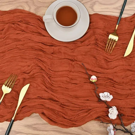 3-Pack Bohemian Chiffon Table Runner 35 x 120 Bulk Table Runner Bohemian Terracotta Table Runner for | Walmart (US)