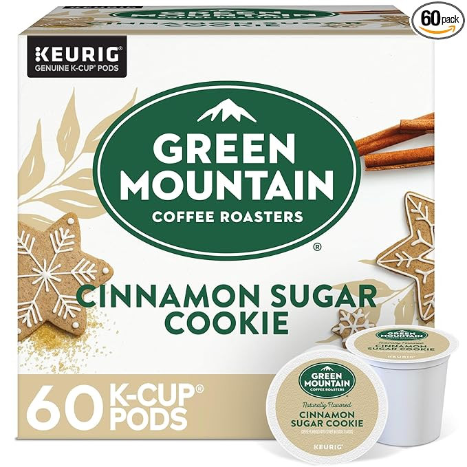Green Mountain Coffee Roasters Cinnamon Sugar Cookie Coffee, Keurig Single Serve K-Cup Pods, 60 C... | Amazon (US)