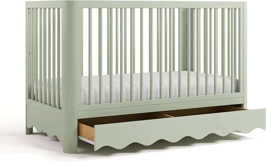 Storkcraft Casablanca Deluxe 5-in-1 Convertible Crib with Drawer (Sage) – GREENGUARD Gold Certi... | Amazon (US)