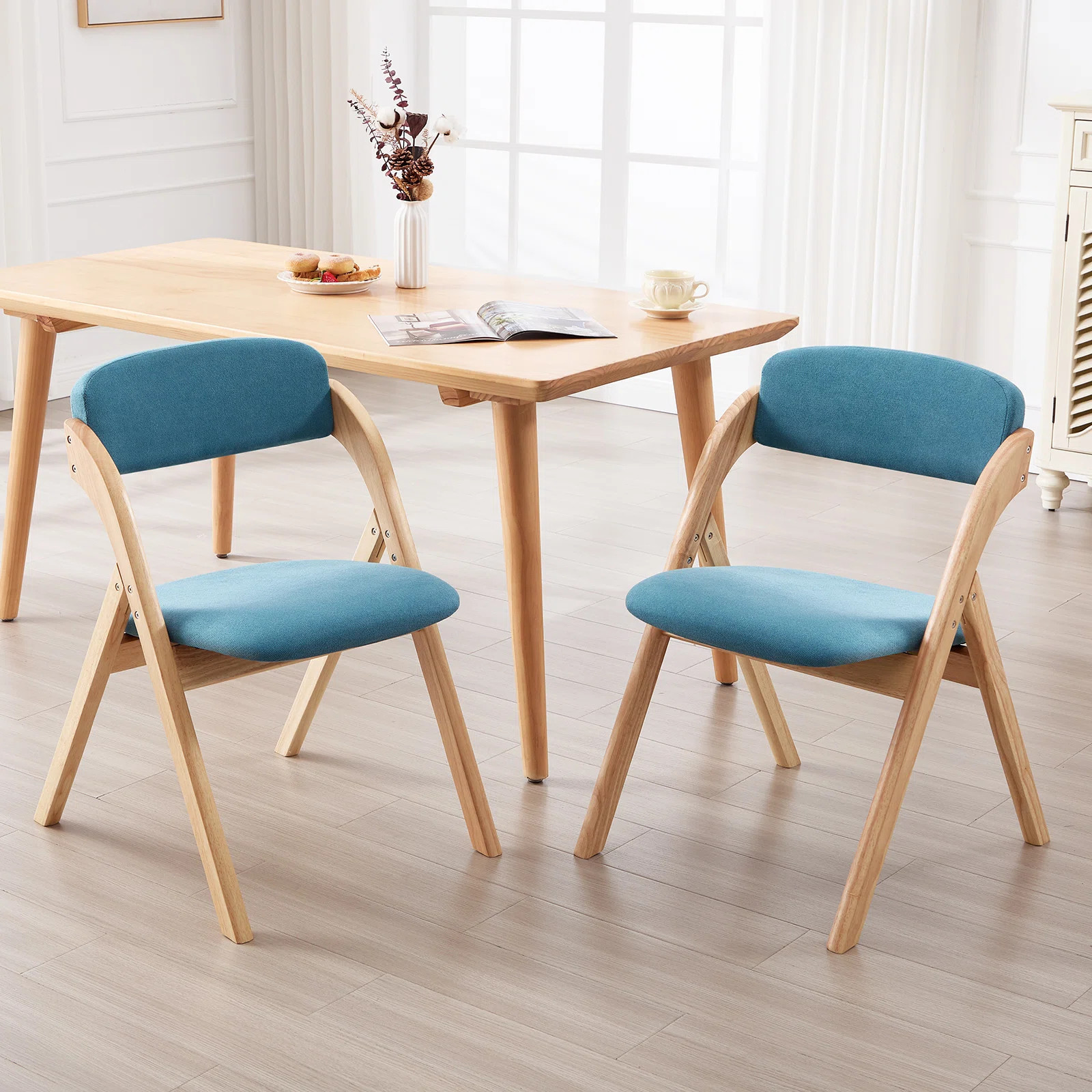 Upholstered Padded Stackable Folding Chair (Set of 2) | Wayfair North America