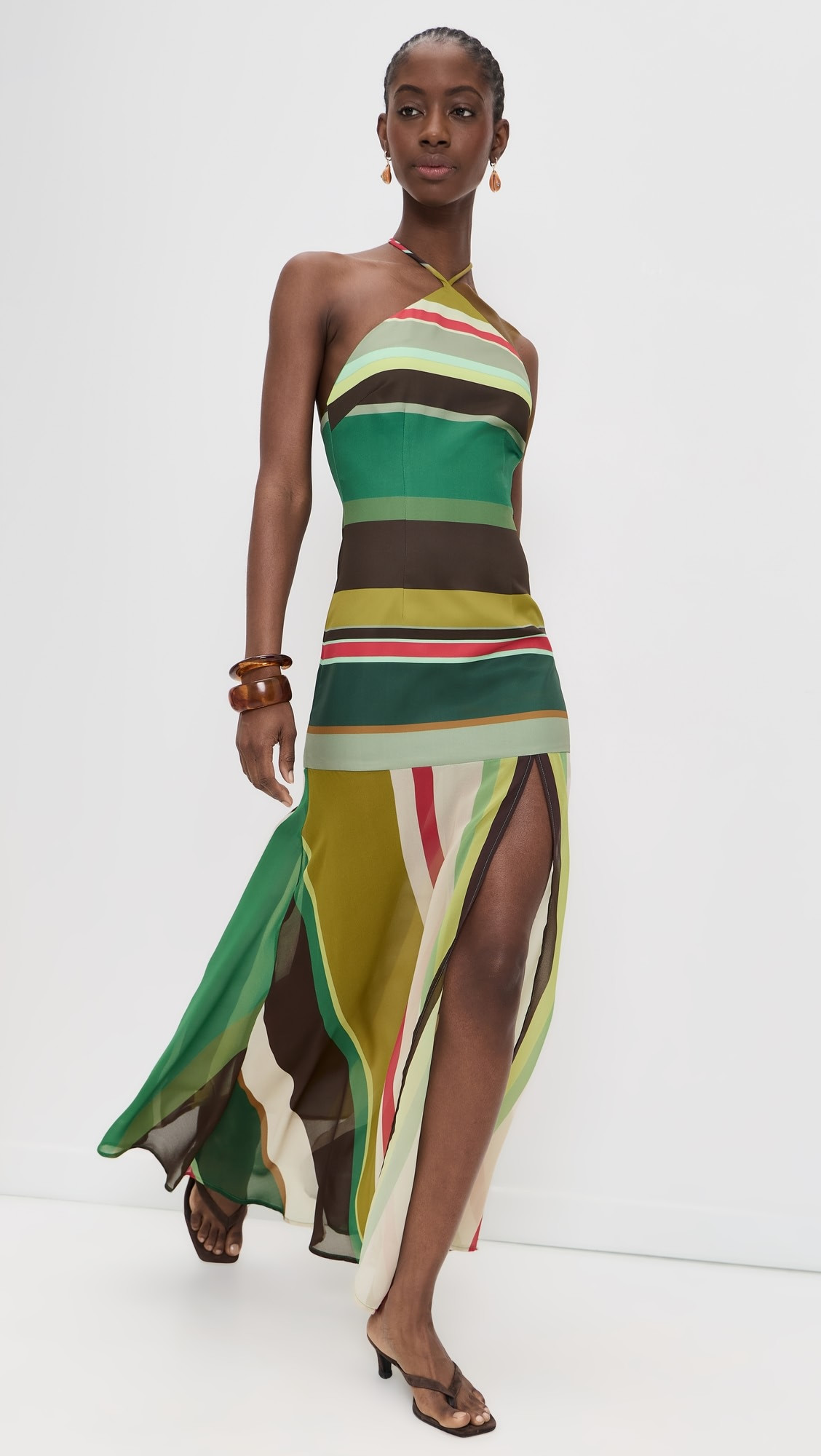 Estella Halter High Slit Maxi Dress | Shopbop