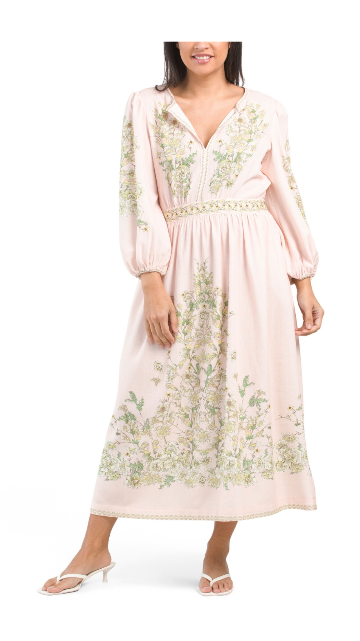 TJMaxx dresses for Spring and Summer- pastel pink floral midi dress with sleeves

#LTKSpringSale #LTKFindsUnder50 #LTKStyleTip