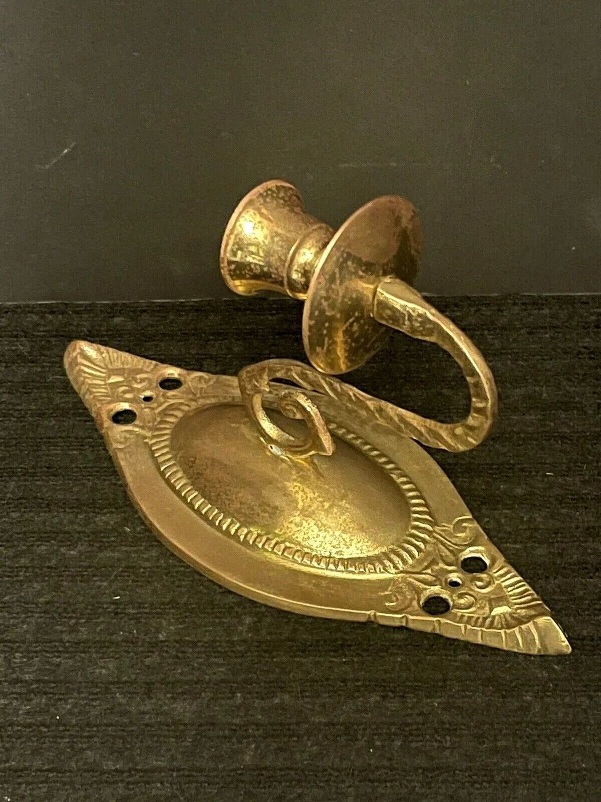 Vintage Brass Candle Sconce Lacquered India Mid Century Wall Mount (8&#034; x 3&#034;)  | eBay | eBay US