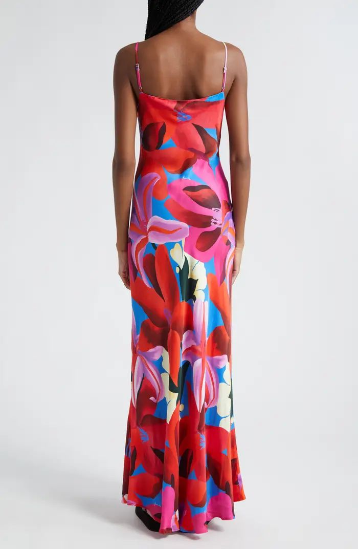 Floral Satin Maxi Dress | Nordstrom