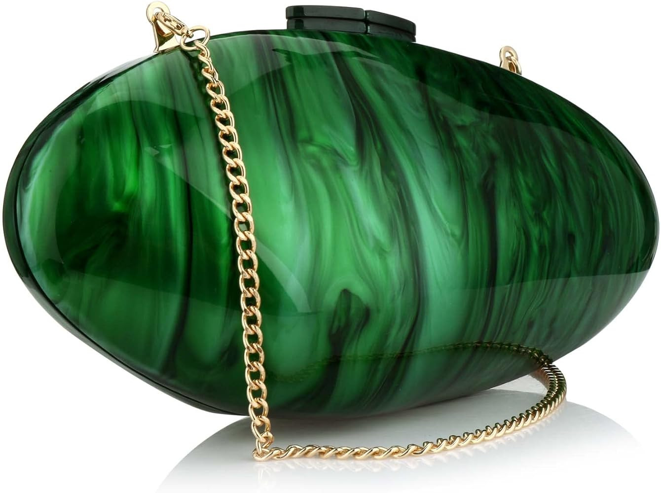 EROUGE Women Evening Pearl Bag Gold Acrylic Clutch Handbag for Evening Wedding Party | Amazon (US)