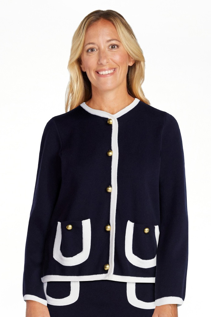 Free Assembly Women's Tipped Patch Pocket Cardigan Sweater, Lightweight, Sizes XS-XXL | Walmart (US)