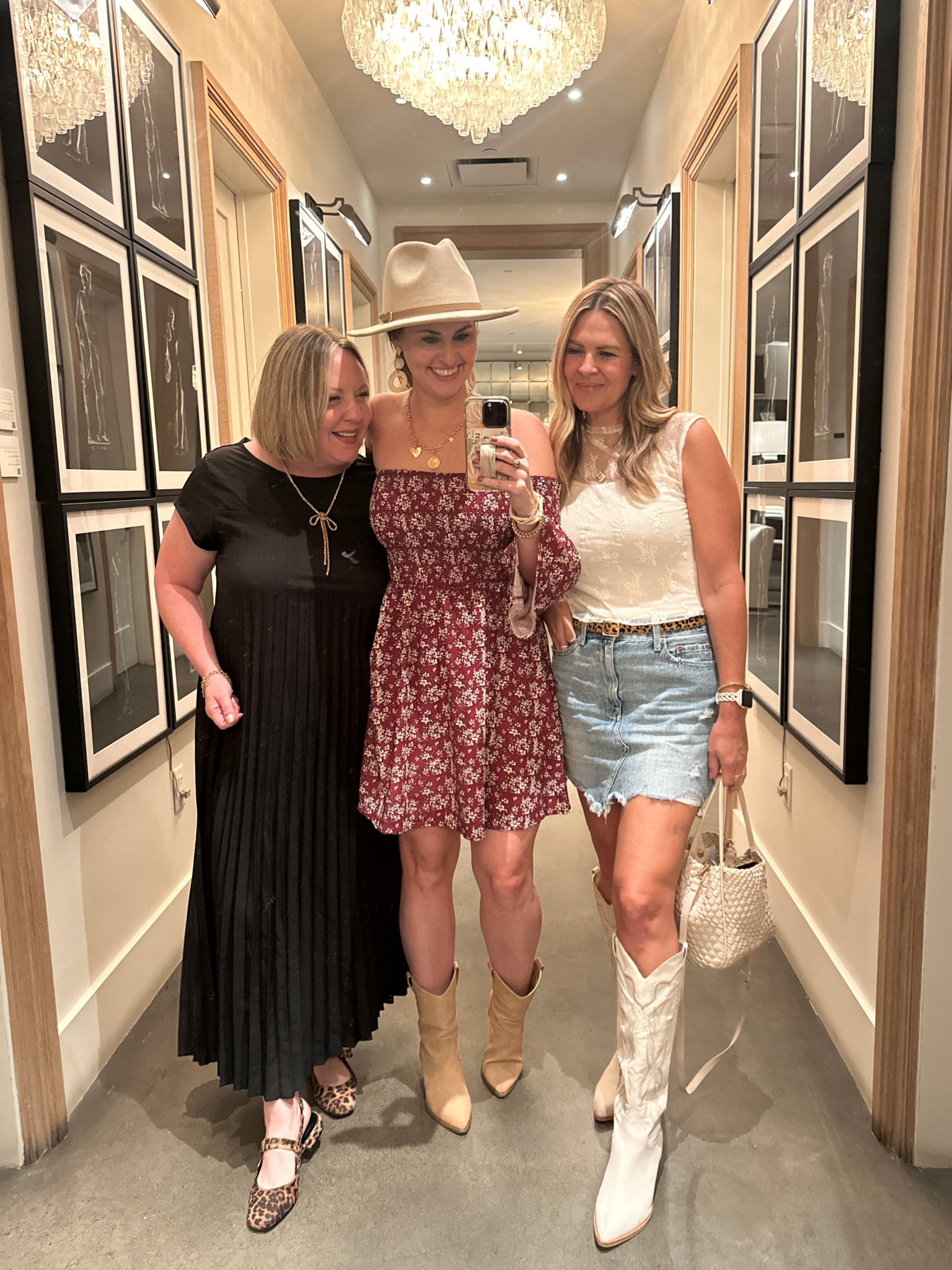 Girls brunch at Restoration Hardware on our girls trip in Nashville! Loved getting to meet kelli @shortgirlbigmood & room with @eringladding on our mini #ltkcon creator meet up! 

Thanksgiving outfits, fall outfit, girls night out, floral dress, cowgirl boots, Nashville outfits

#LTKFindsUnder50 #LTKStyleTip #LTKHoliday