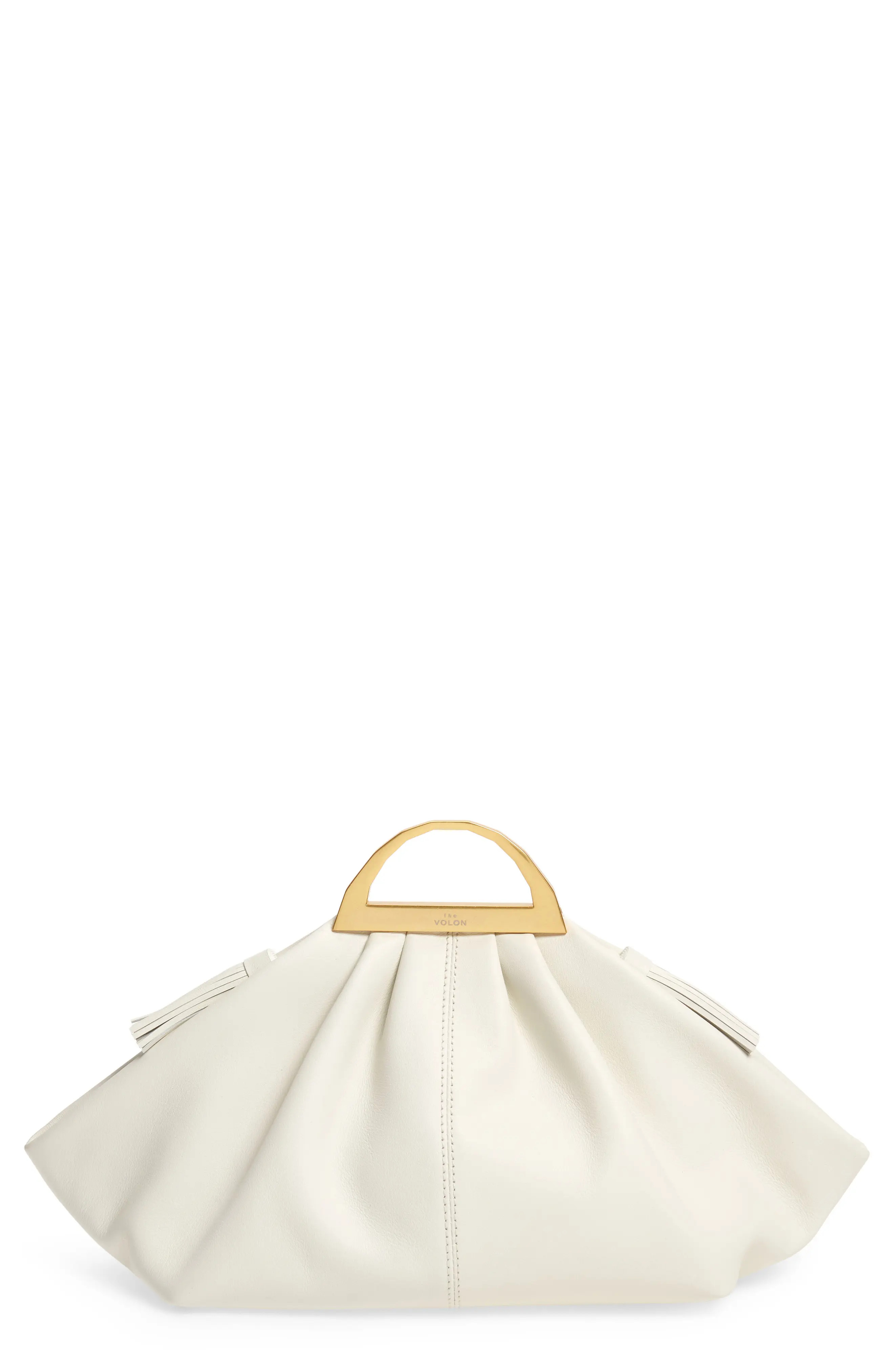 The Volon Gabi Leather Top Handle Bag - White | Nordstrom