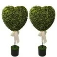 2.5 ft Boxwood Heart Topiary Outdoor, 2 Sets Valentine's Day Heart Shaped Topiary Trees, Artifici... | Walmart (US)