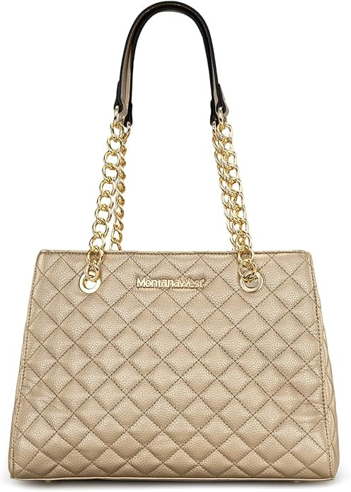 Montana West MEDIUM Chain Shoulder Bag for Women Hobo Handbags Tote Purse, 040gold | Amazon (CA)