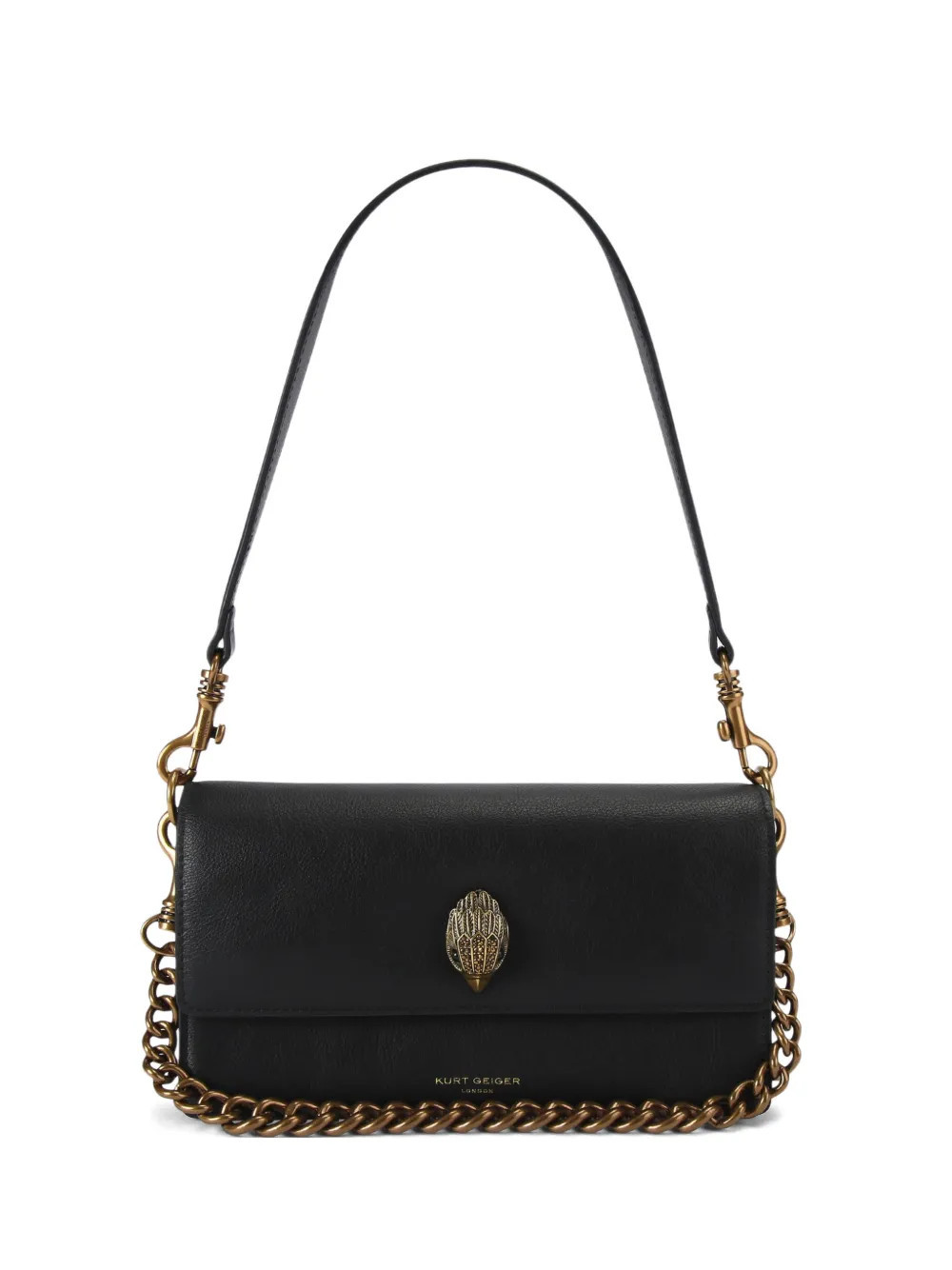 Kurt Geiger London Sloane eagle-head leather bag - Black | Farfetch Global