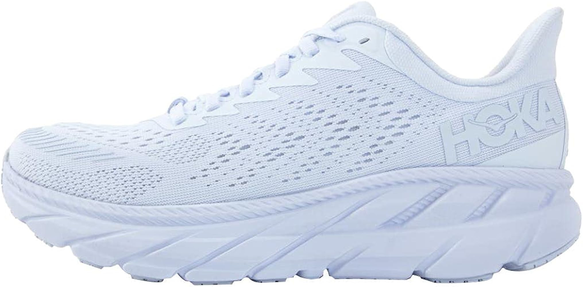 HOKA ONE ONE Womens Clifton 7 Textile Synthetic White White Trainers 9.5 US | Amazon (US)
