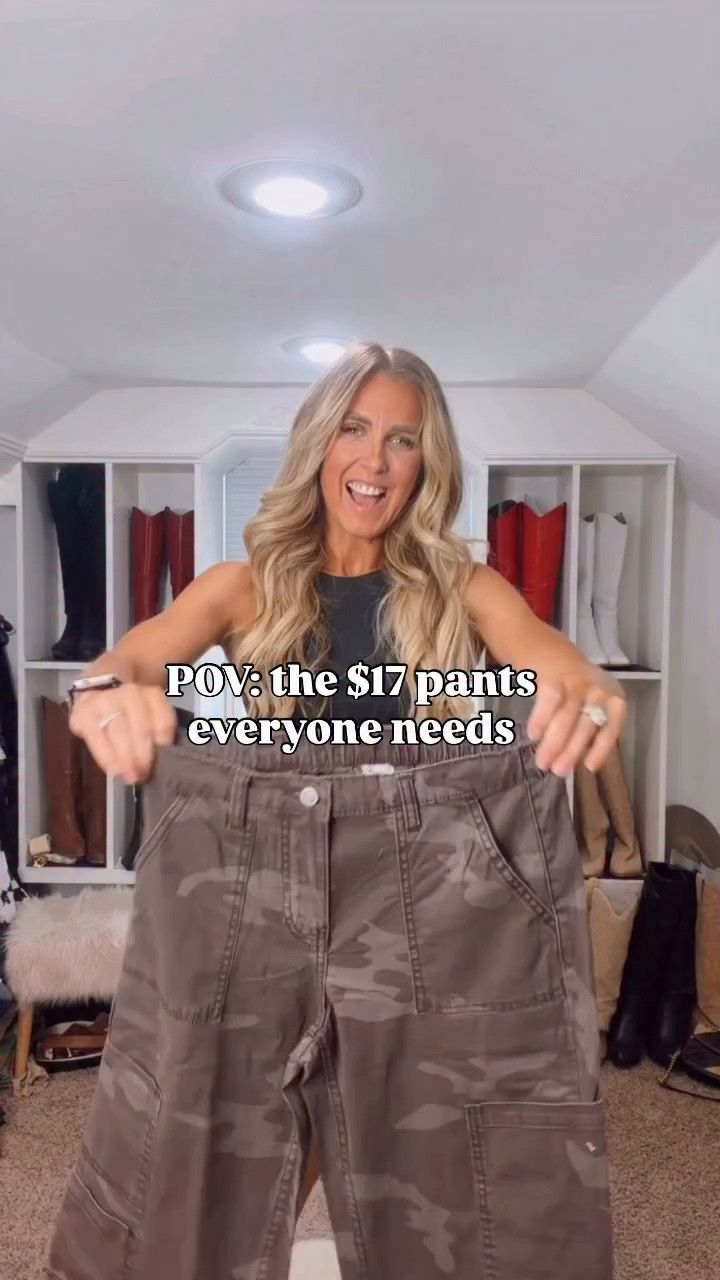 New drop! Comment ME PLEASE to shop these super cute camo pants that are so good heading into fall! So easy to style, comfy, and elastic band! 

I’m a wearing size xs in pants and bodysuit xs. 

Amazon find, Amazon haul, Walmart pants, Walmart, Walmart ootd, camo pants, camo outfit, camo ootd, wide leg pants, fall ootd, fall outfits, fall style, fall fashion