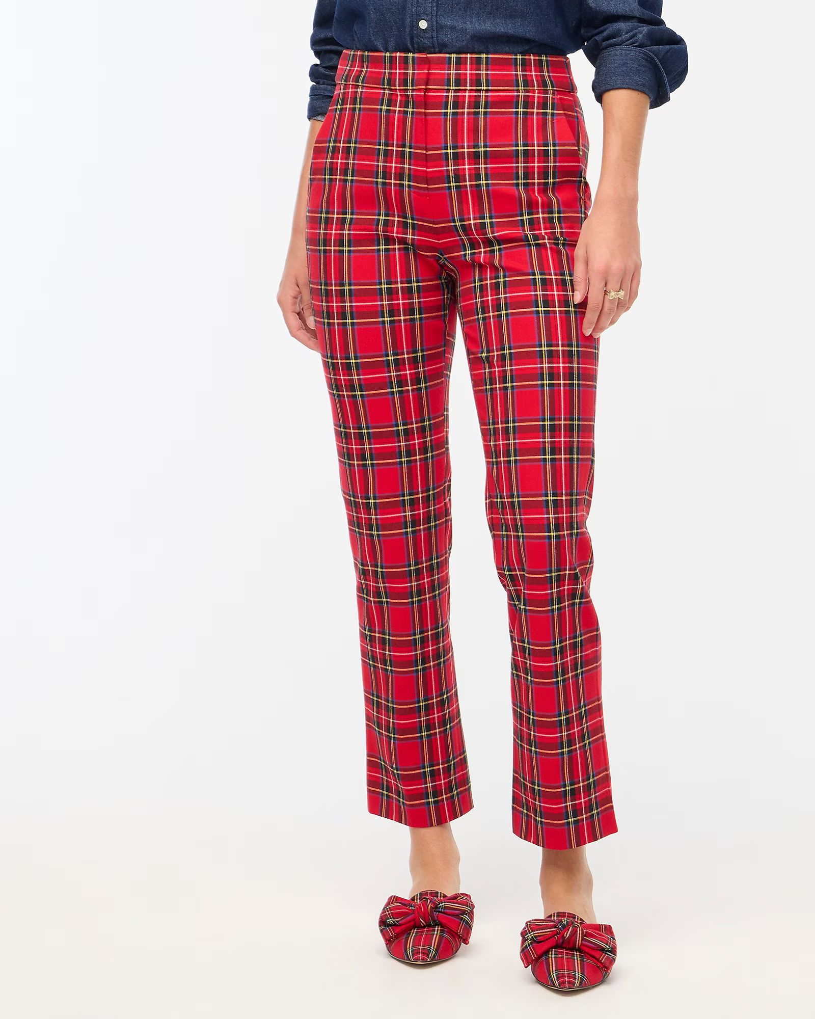 Tartan crop straight pant | J.Crew Factory