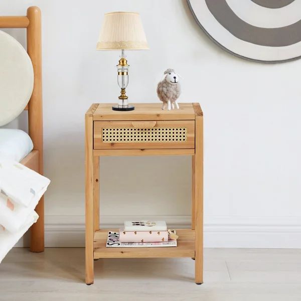 Armands 26.5'' Tall 1 - Drawer Nightstand in Light Brown | Wayfair North America