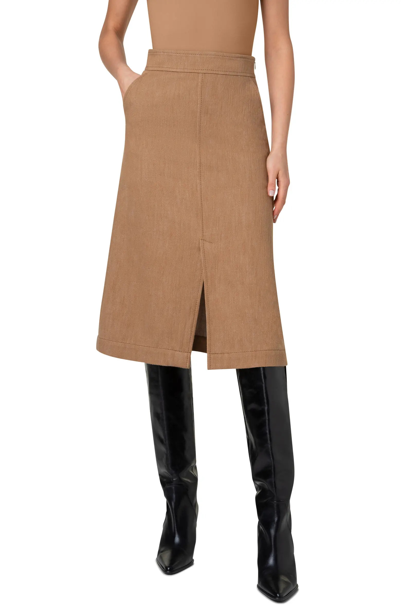 Akris punto Washed Denim A-Line Skirt | Nordstrom | Nordstrom