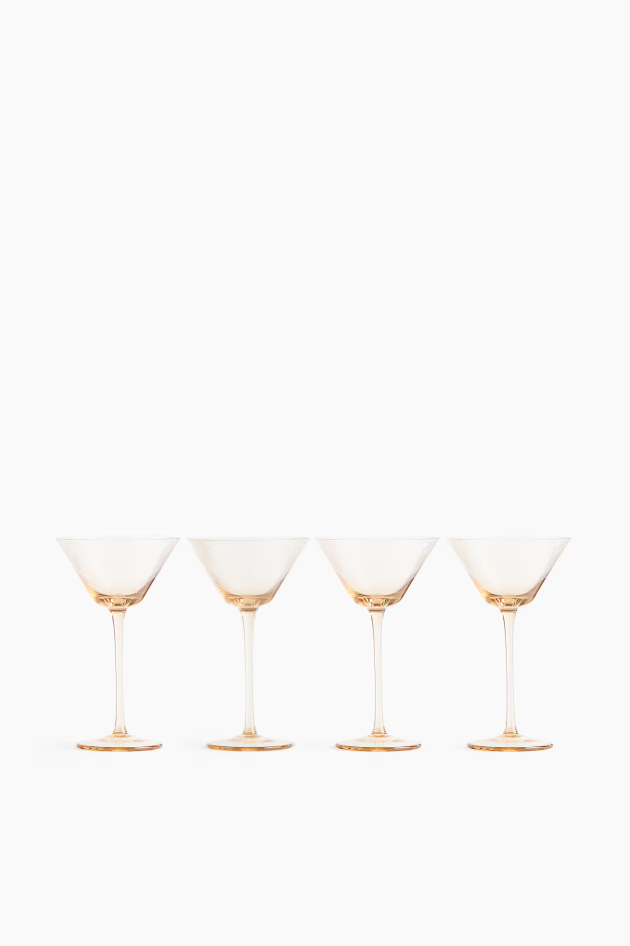 4-Pack Fluted Cocktail Glasses | H&M (US + CA)