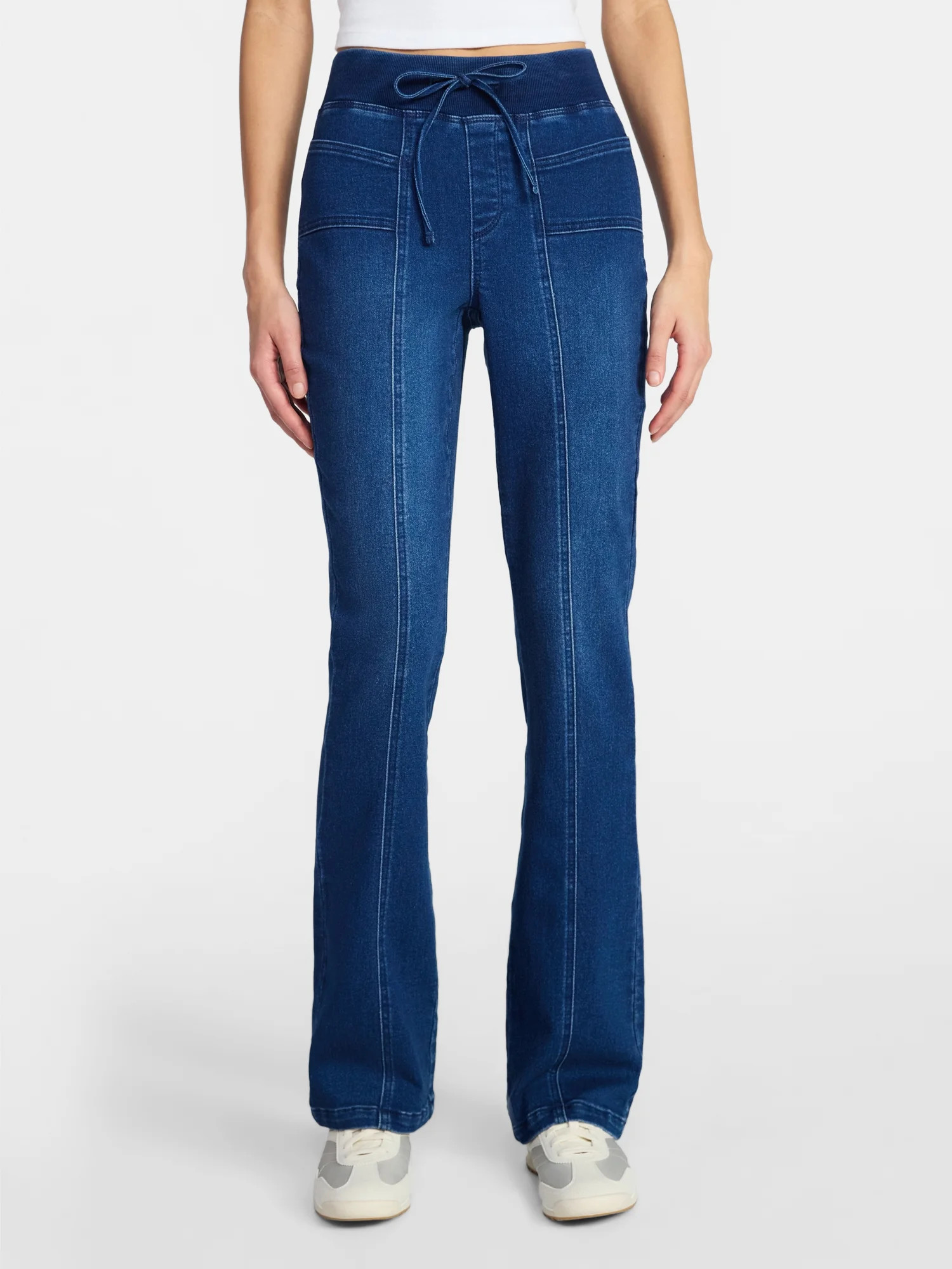 No Boundaries Seam Front Boot Pants, Women's | Walmart (US)