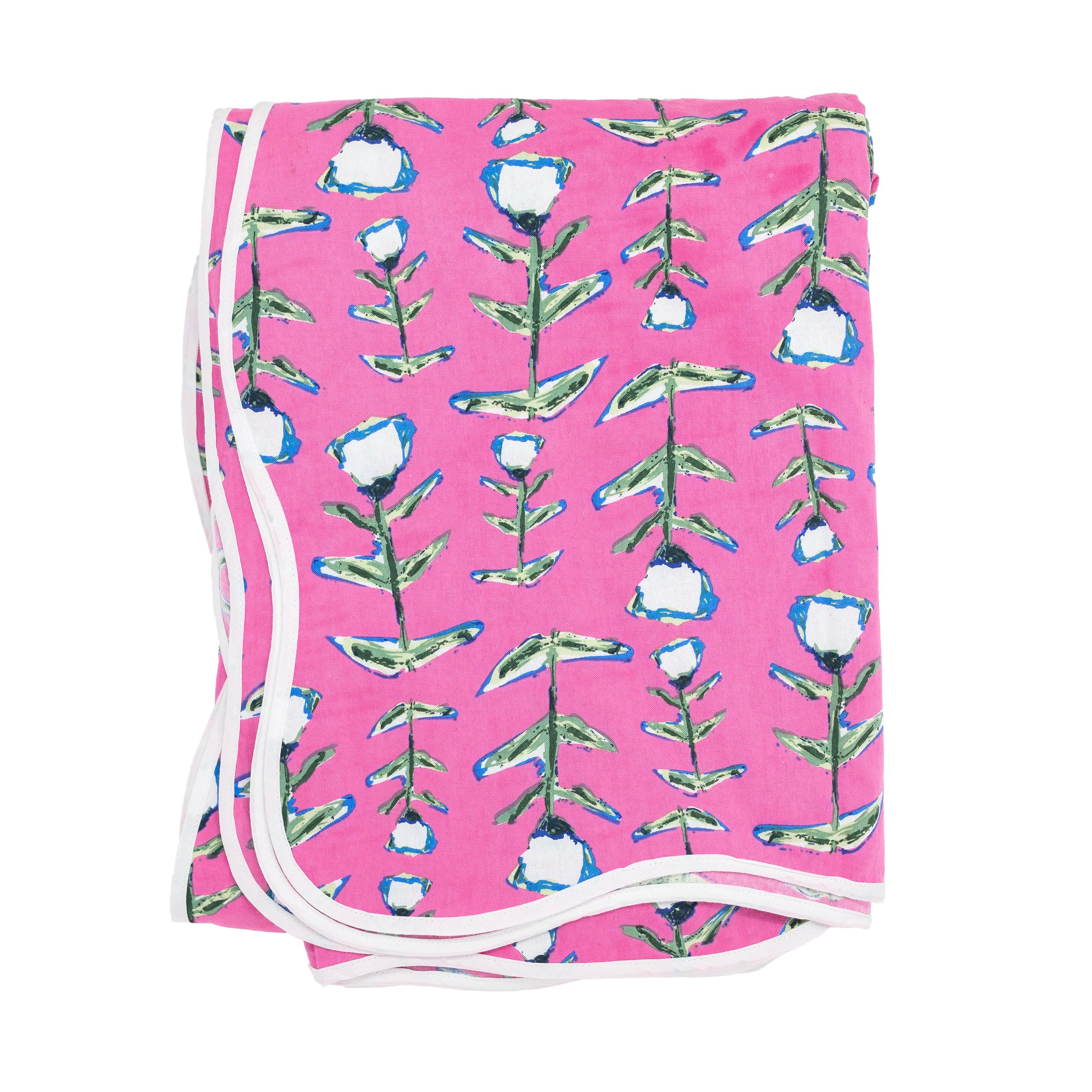 Pink Tulip Tablecloth (Hunter Blake X Erin Donahue Tice) | Modafleur