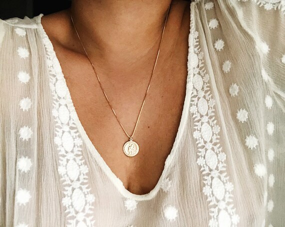 The Traveler's Coin  14k Gold Filled St. Christopher | Etsy | Etsy (US)